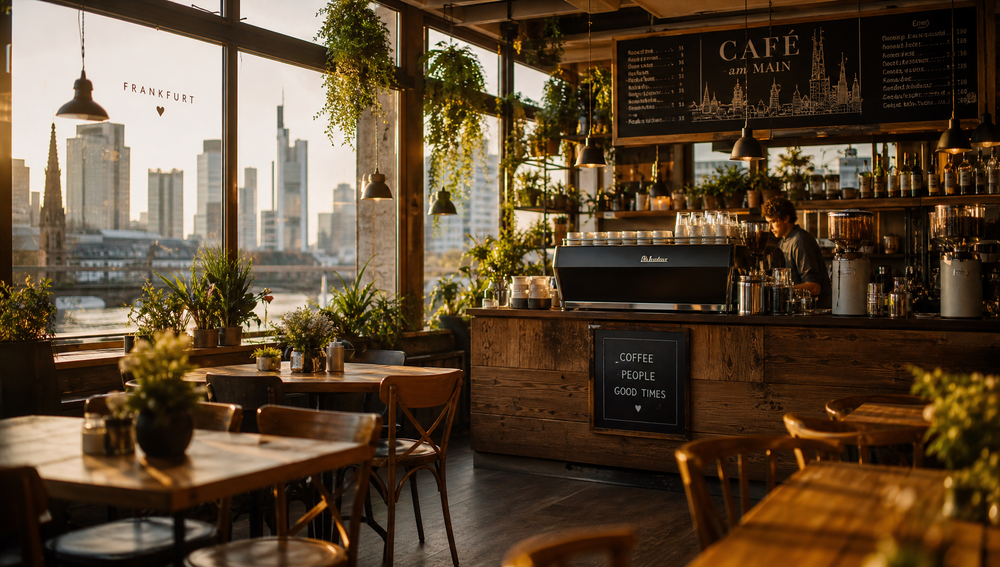 Gemütliches Café-Interieur in Frankfurt